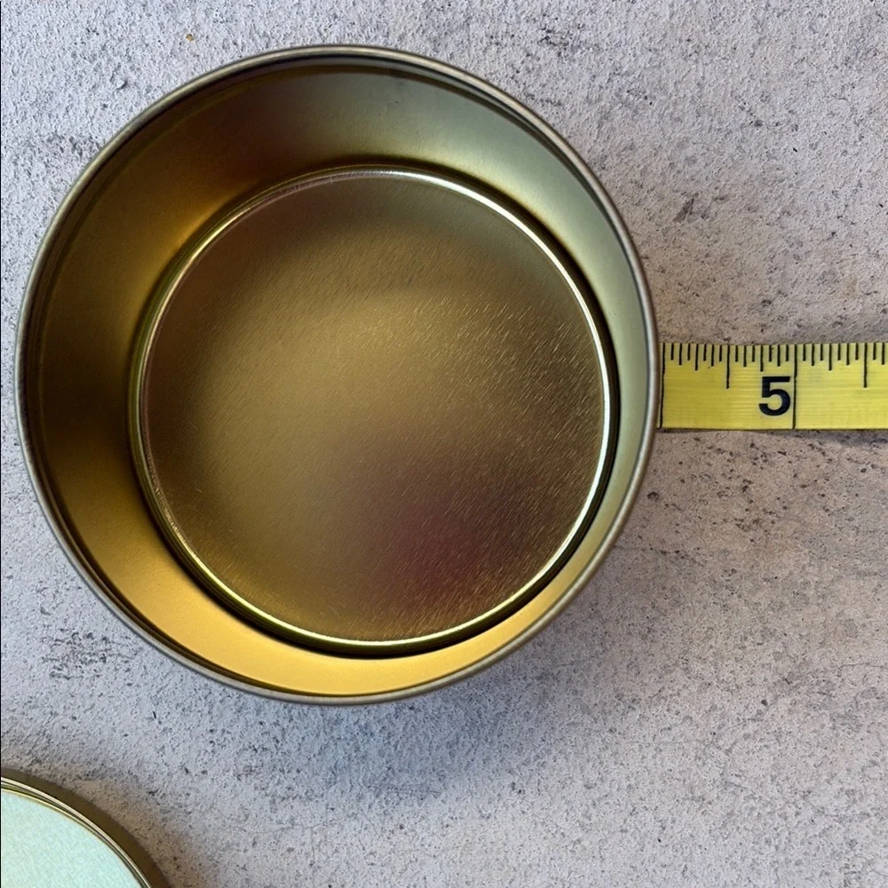 PKG 9 Gold Tin Containers - Craft Supply